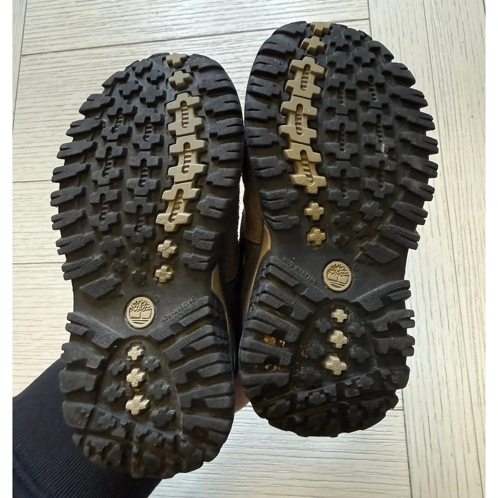 Timberland Toddler Boys Slip On Brown‎ Leather Outdoor Nature Shoes Sz 7 US